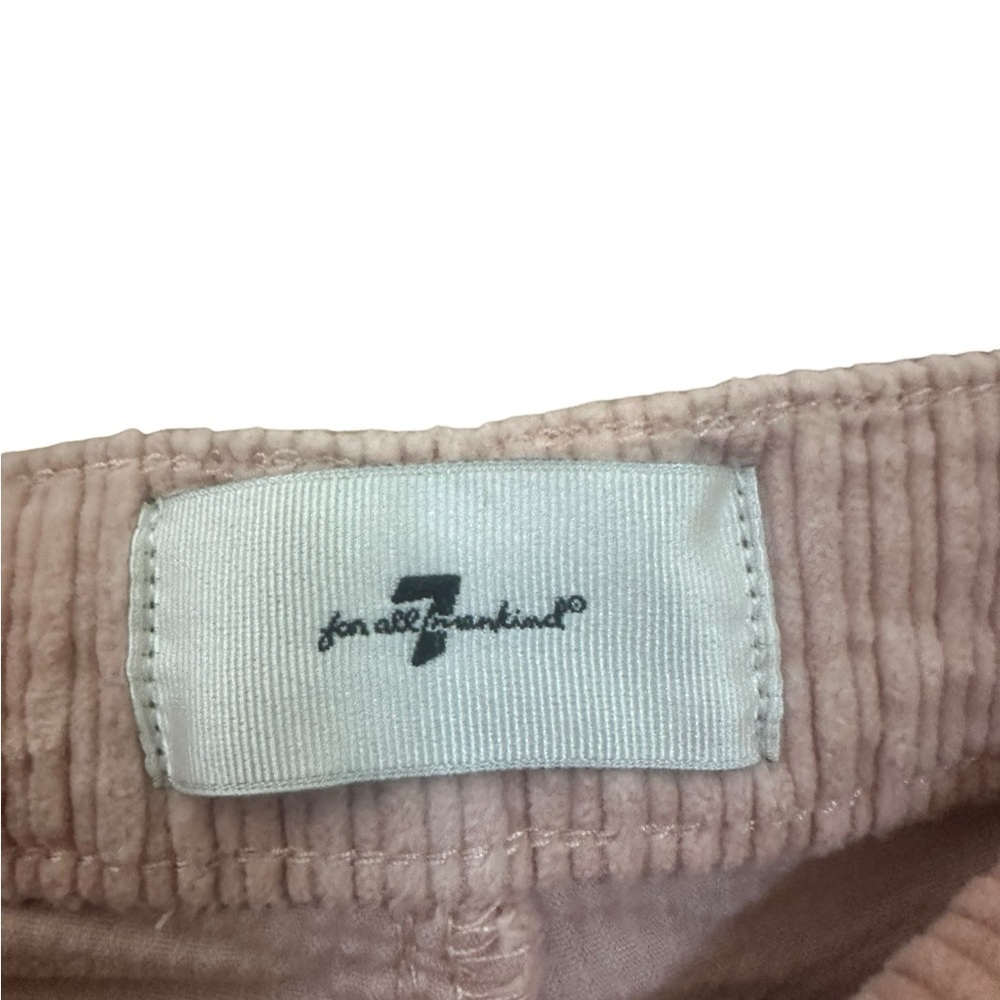NWT 7 For All Mankind CORDUROY EASY TROUSER IN CAMEO ROSE, size 30, runs large - Picture 8 of 11